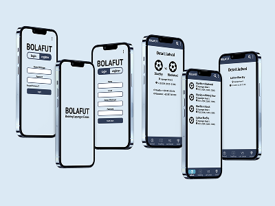 Bolafut app design futsal mobile ui