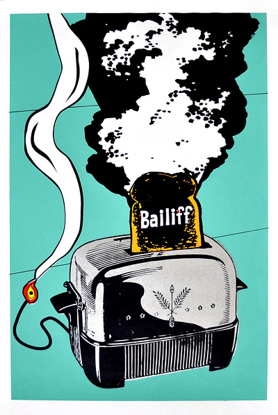 Bailiff screenprint screenprint poster