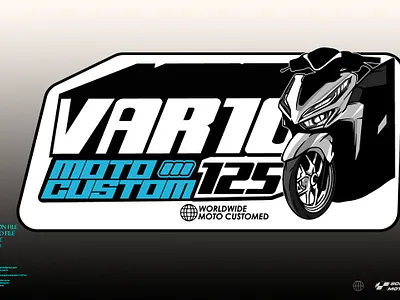 VAR10 125 MOTO CUSTOM SCOOTER art branding design graphic graphic design illustration logo motofashion motosport scooter sport vector