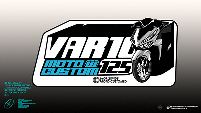 VAR10 125 MOTO CUSTOM SCOOTER art branding design graphic graphic design illustration logo motofashion motosport scooter sport vector