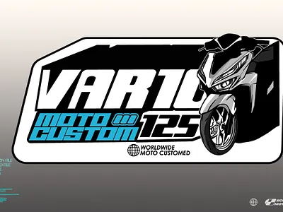 VAR10 125 MOTO CUSTOM SCOOTER art branding design graphic graphic design illustration logo motofashion motosport scooter sport vector