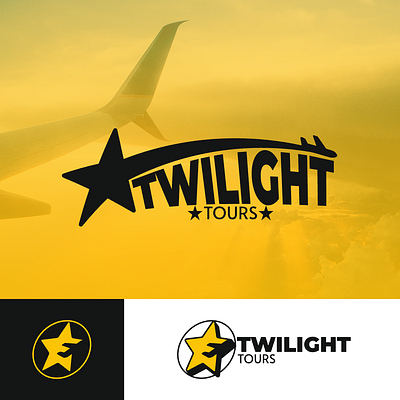 Twilight Tours | Logo airplane clean flat holiday logo minimal minimalist modern plane tour tours trip vacation