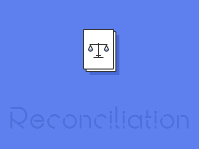 Reconciliation balance dark icon light line icon medical purple reconciliation reports ui