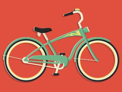 Bicycle bicycle bike illustration retro summer vector