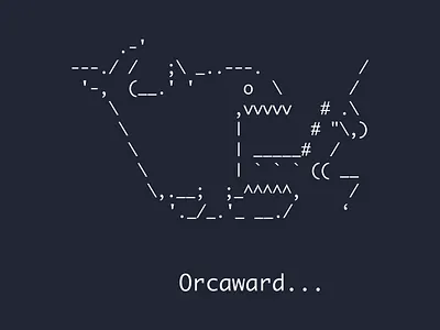 Orcaward ascii ascii art dev humour icons orca tech unicorn whale