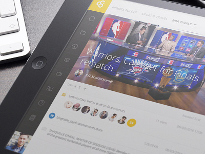 CS5 Drive, folder 'NBA Finals 2016' and activity list android basketball erosbalazs hungary ios mobile nba responsive sport ui webdesign website