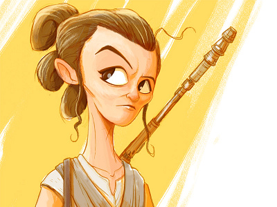 Rey Doodle fanart illustration movie rey sketch star star wars the force awakens wars