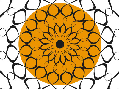 Circle design black blend circle design graphic illustrator orange patten swirl vector wip