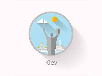 Kiev city design flat gidartstydio handmade icon illustration illustrator kiev texture vector