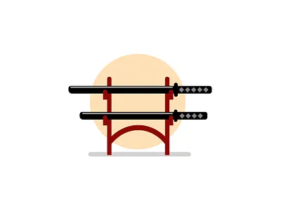 Katana culture illustration japan japanese katana ninja samurai simple sword tradition