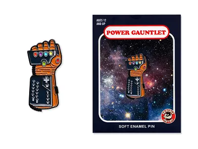 Power Gauntlet enamel pin enamel pin infinity gauntlet marvel power glove thanos