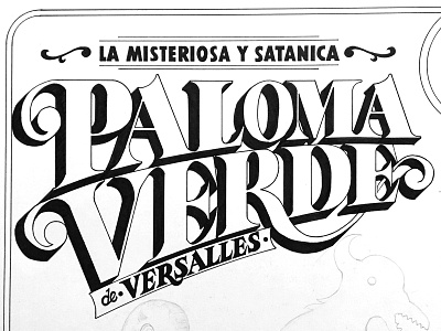 Paloma Verde art handmade illustration lettering poster vintage