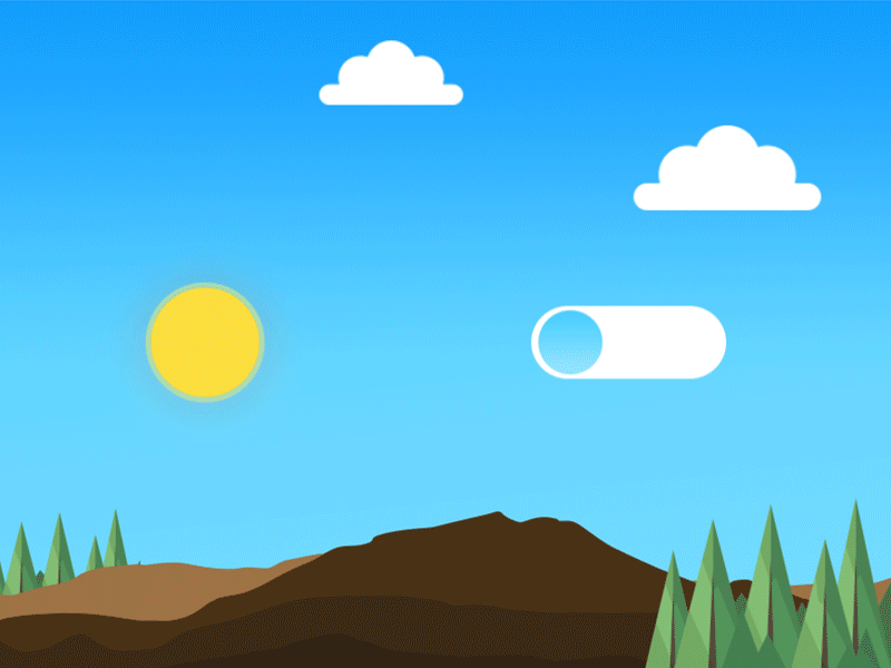 Daily UI #15 Day/Night switch 15 animation daily dailyui app day night motion graphics on off switch ui