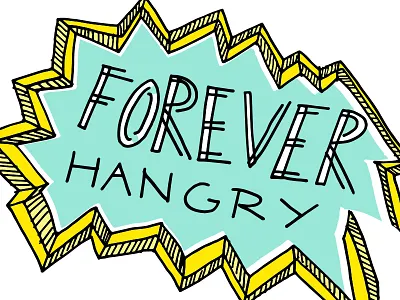 Hangry... drawing hand drawn hand type hand typography illustration lettering shapes sketch texture typography