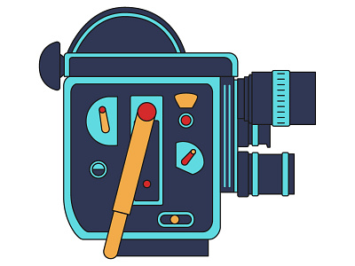 Bolex 16mm 16mm bolex camera enamel film icon illustration madebycooper