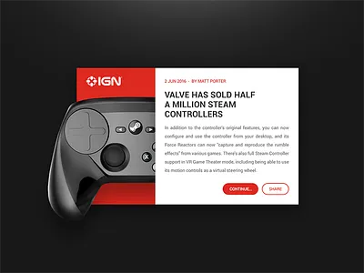 IGN Blog Post. 035 blog daily ui ign post red ui ui design ux