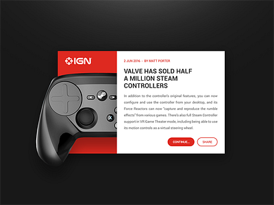 IGN Blog Post. 035 blog daily ui ign post red ui ui design ux