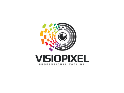 Visiopixel Logo camera colorful creative creativity data digital entertainment eye pixel technolgies view vision