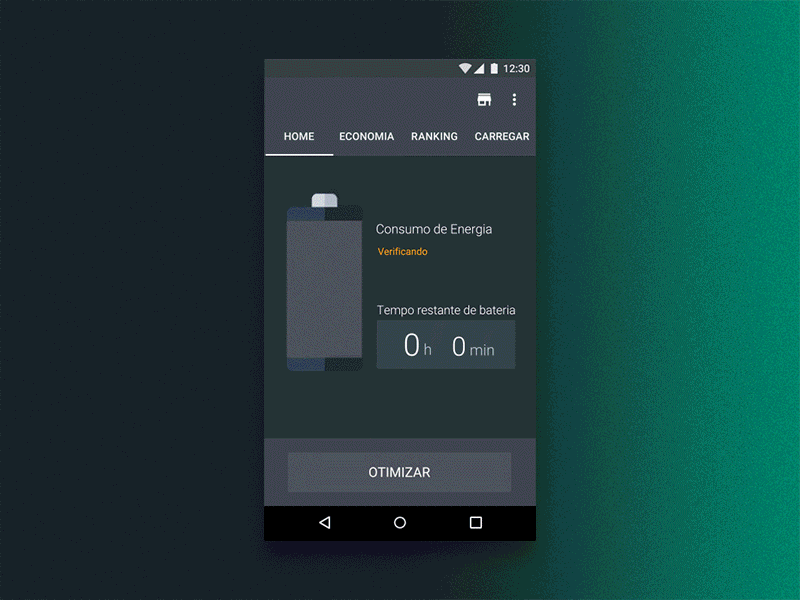 PowerPRO previous first run animation after effects android animation app battery design material design mobile mobile design motion ui ux