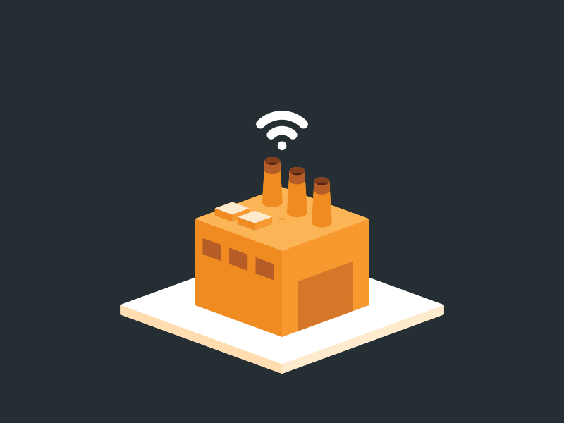 Internet of Things: Buildings animated buildings color flat gif handmade illustration illustrator isometric popular tampa vector