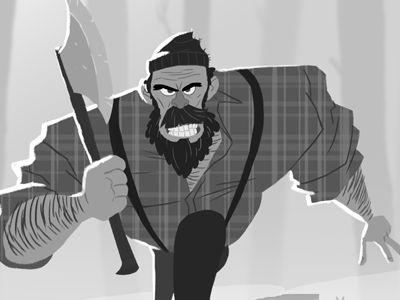 Lumberjack art cartoon desaturate illustration lumberjack photoshop sketch dailies