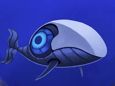 Robot fish aquatic art drawing fish game illustration lo photoshop robot studyflow underwater
