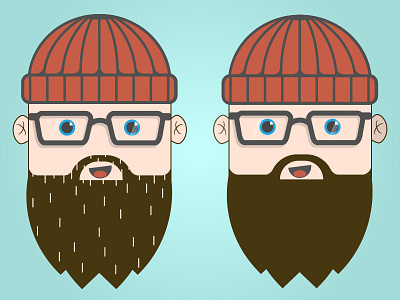 Badge Cartoon Me art badge beanie beard branding cartoon design graphic illustrator logo