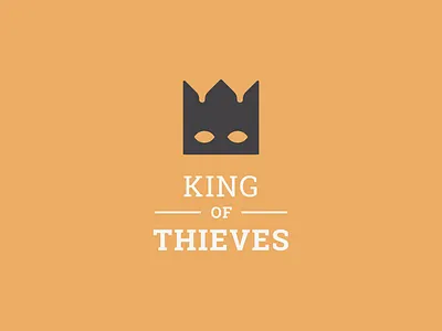 King Of Thieves branding crown king logo mark mask thief
