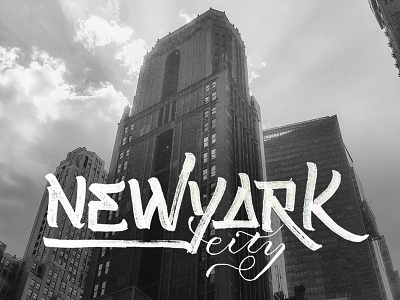 New York Lettering branding country curve hand illustrator lettering logo map script travel vector