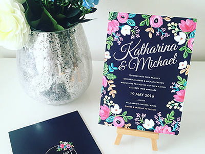 Floral Invitation cards flowers invitations painting wedding invitations wedding stationery weddings