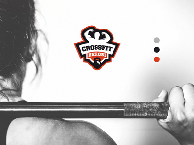 Crossfit Herosi logo proposal crossfit gym hero heros kettle kettlebell logo man muscles power sport