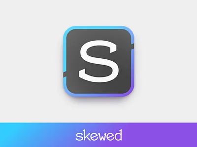 Skewed "S" Icon and Wordmark diffuse shadow icon logo wordmark