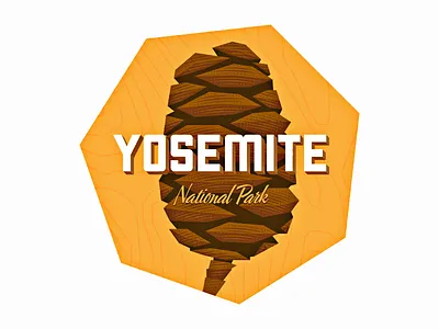 Yosemite Badge badge national park sequoia