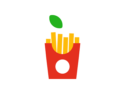 Healthy french fries fast food french fries healthy icon logo mark symbol