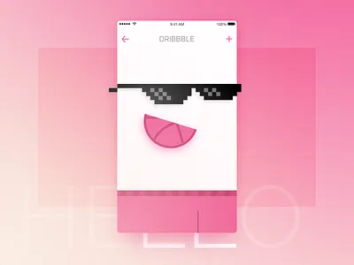 Hi, I'm Debut Shot deal with it debut dribbble first glasses hello illustration ios pants smile thanks ui