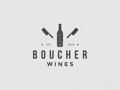 Boucher Wines Logo bottle boucher design logo mark symbol wine