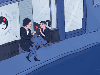 Before Sunrise boy girl night street sunrise
