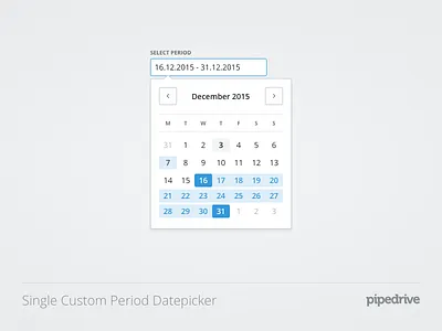 Single Custom Date range picker app custom date datepicker hover picker range single ui