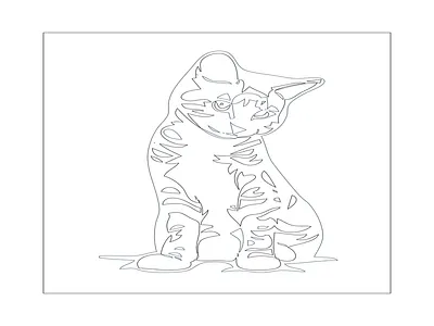 Kitten Stencil pin cat kitten stencil