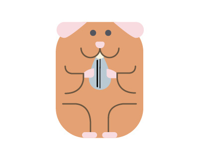 Hamster background cat color cute flat design icon illustration minimal pet vector