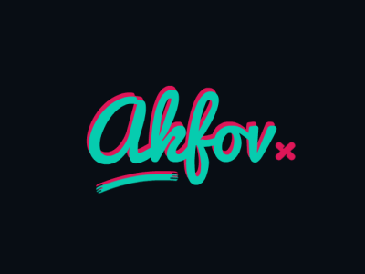 Logo 2d animation flat gif green logo pink