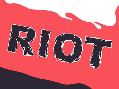 Riot colors crazy illustration letters pink riot