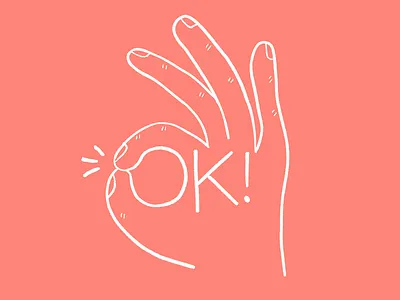 OK! illustration ok typography
