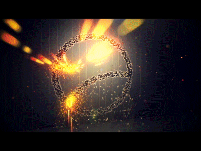 Say It With Bullets - Dribbble Ball after effects bullets gun fire gunfire logo logo animation machine gun particles particular trapcode partciular