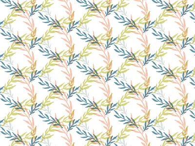 Ferns Forever 🌿 botanical branches branding fern identity leaves pattern seamless