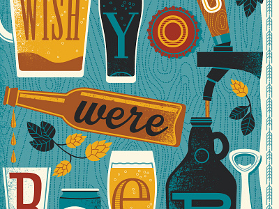 Wish You Were Beer poster beer