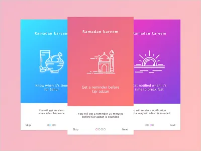Onboarding Ramadan Kareem App android apps ios on boarding