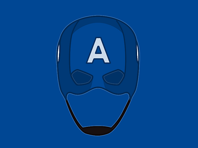 Cap'n captain america comics flat helmet illustration marvel superhero