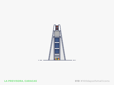 010 - #100daysofsmallicons building caracas icon illustration landmark previsora travel vector venezuela world