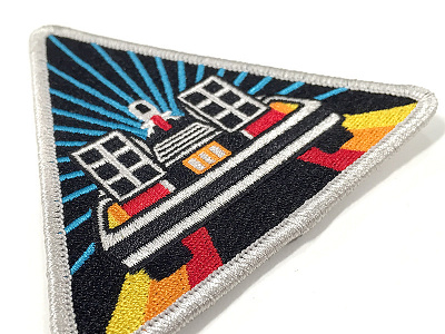 Future Tech back to the future badge bttf delorean embroidered mission patch theme park thrill ride